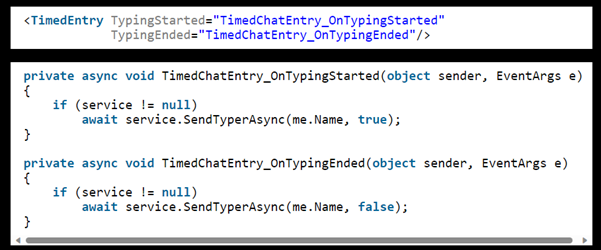 Custom TypingStarted and TypingEnded Events
